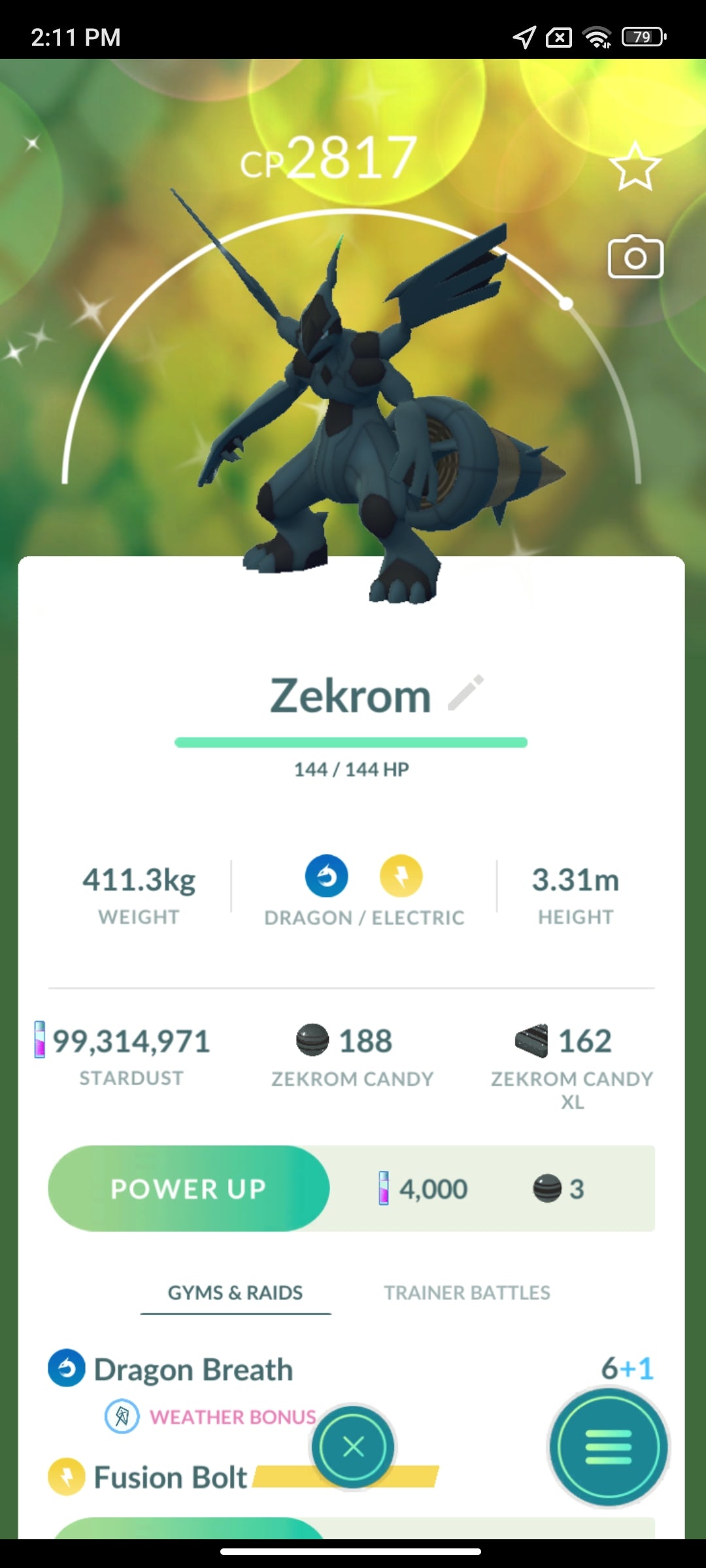 Shiny Zekrom Pokemon Go Trade