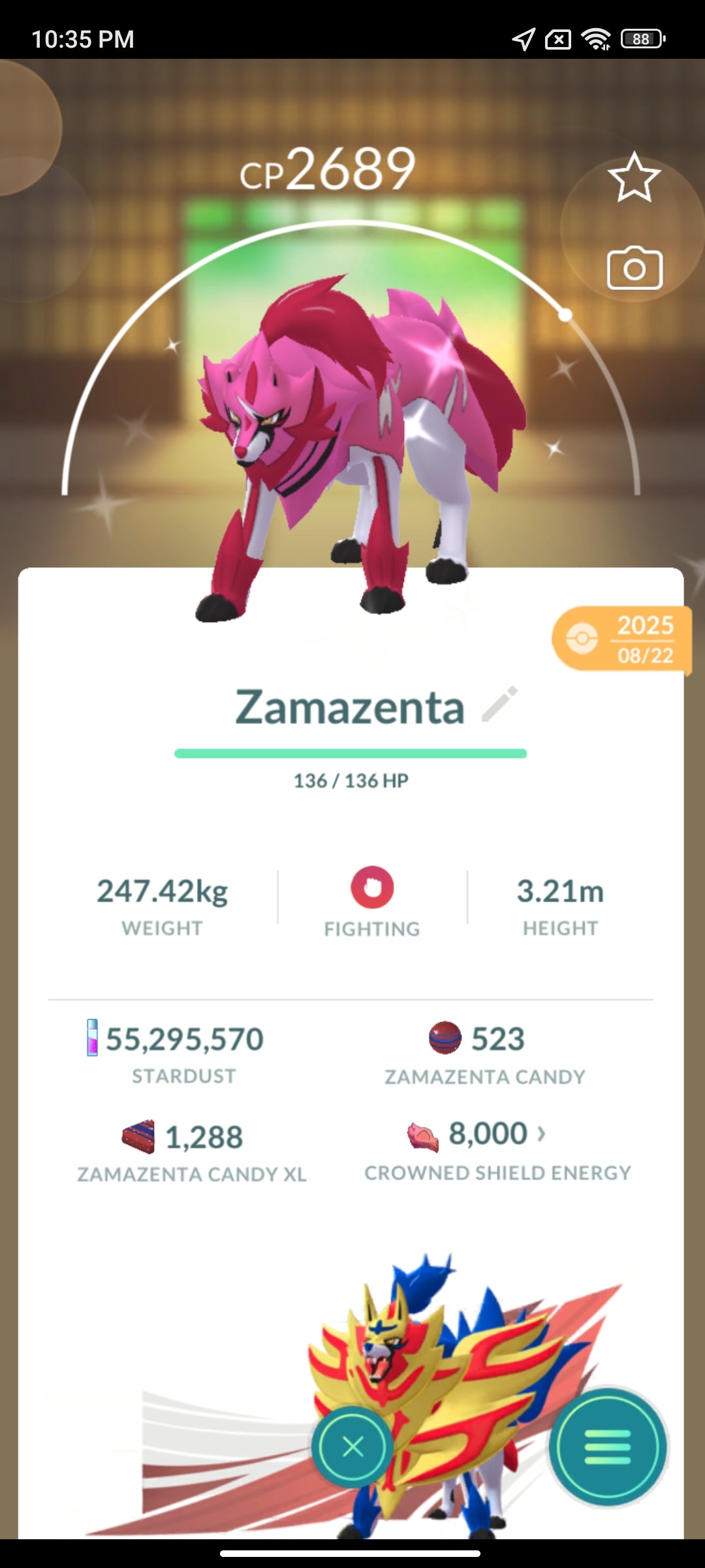 Shiny Zamazenta Pokemon Go Trade