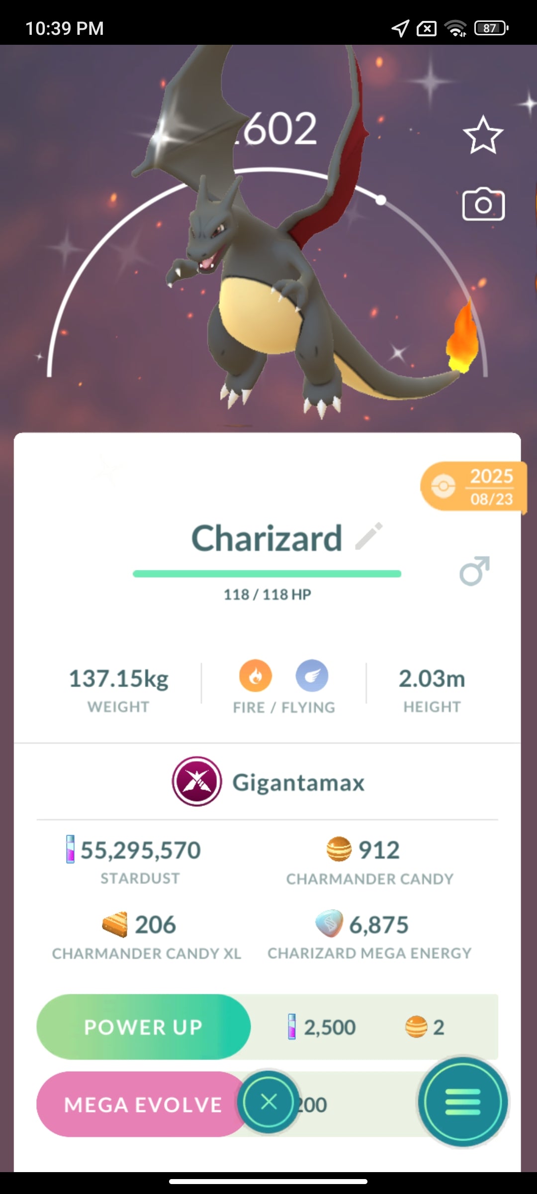 Shiny Charizard Gigantamax Pokemon Go Trade