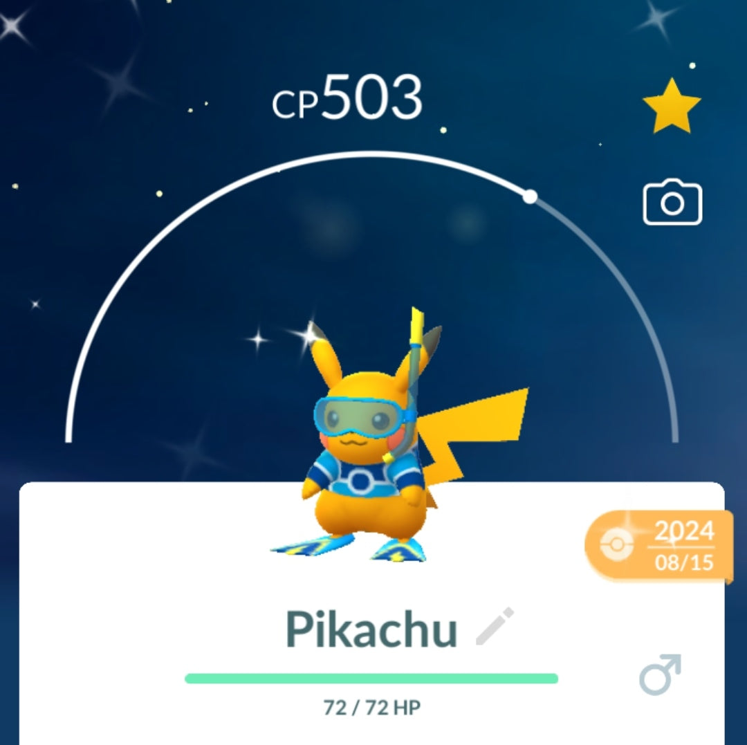 Shiny  Diver Pikachu Trade Go
