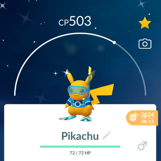 Shiny  Diver Pikachu Trade Go