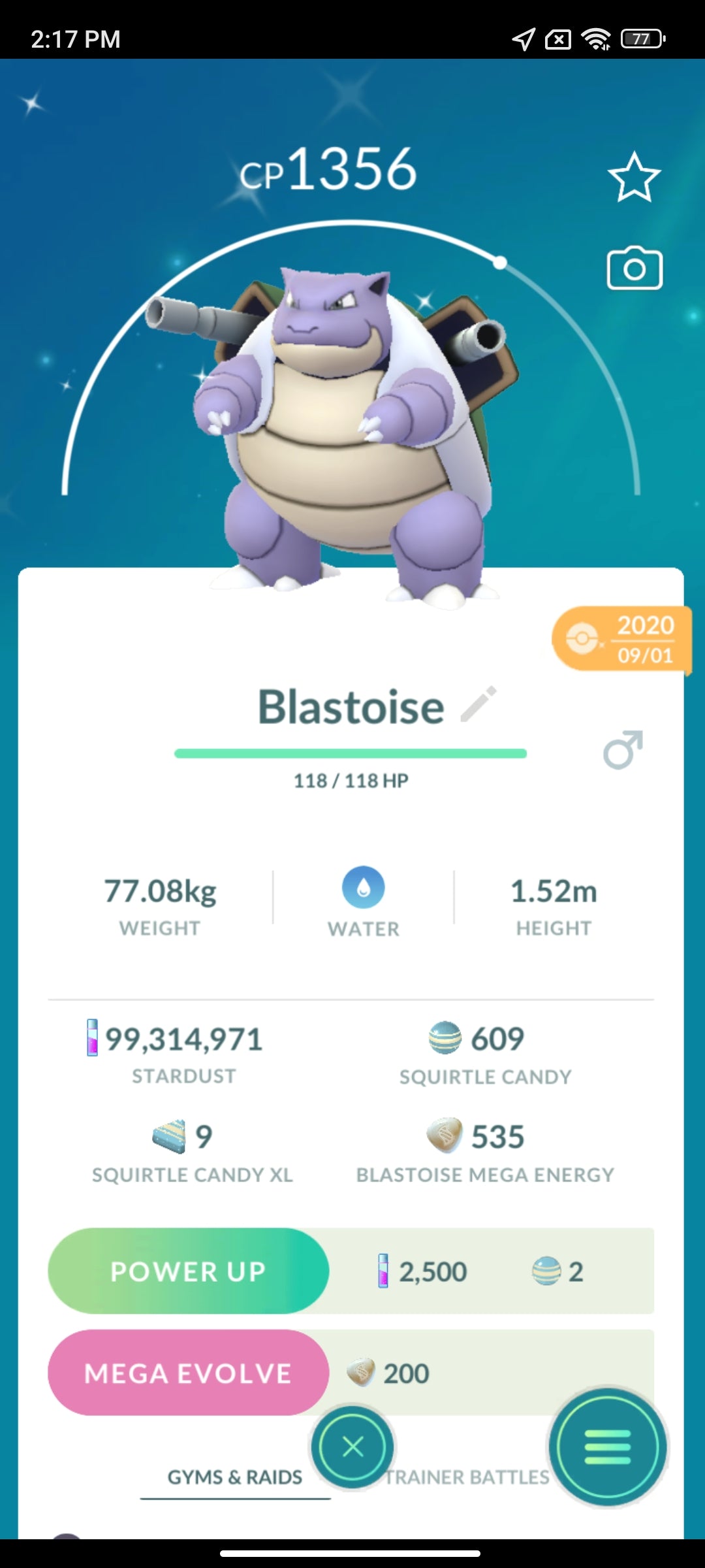 Shiny Blastoise Pokemon Go Trade