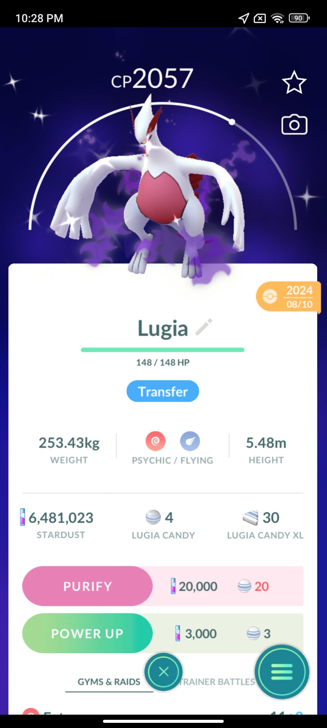 Shiny Lugia Pokemon Go Trade