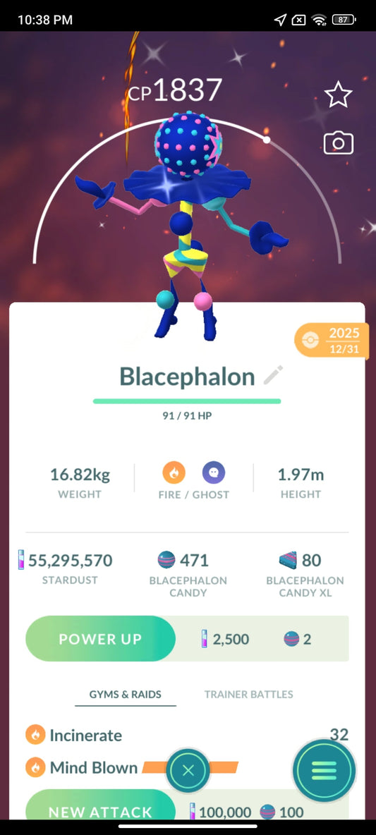 Shiny Blacephalon Pokemon Go Trade