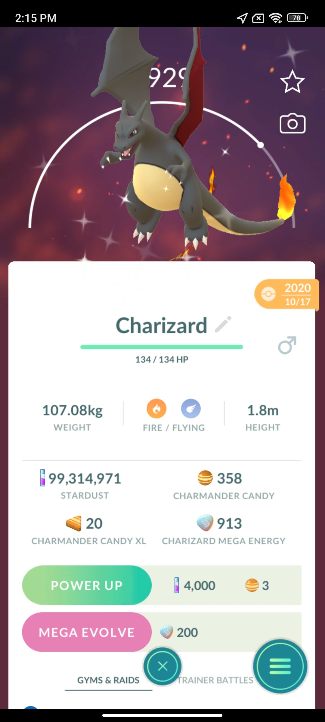 Shiny Charizard Pokemon Go Trade