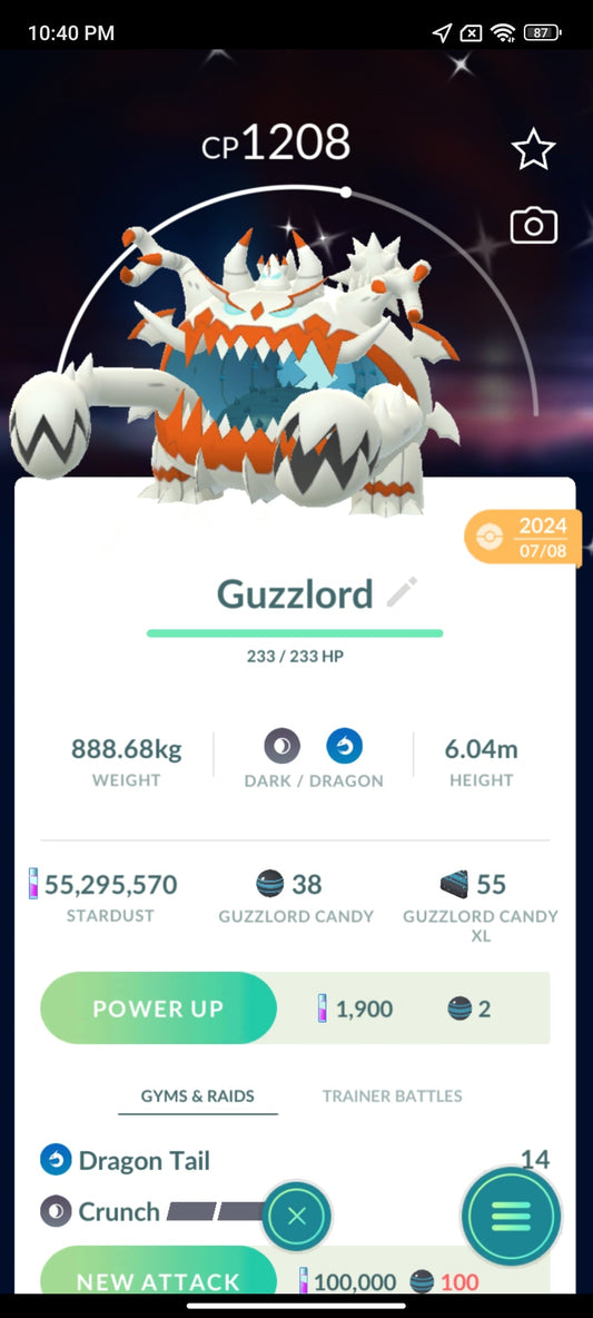 Shiny Guzzlord Pokemon Go Trade