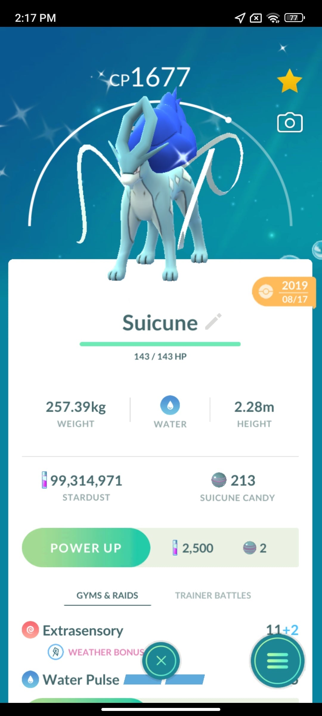 Shiny Suicune Pokemon Go Trade