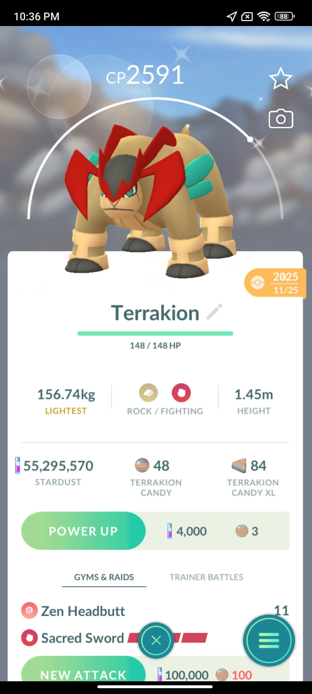Shiny Terrakion Pokemon Go Trade